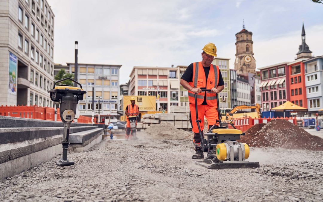 Electric construction machines impress in practical test in Stuttgart inner city