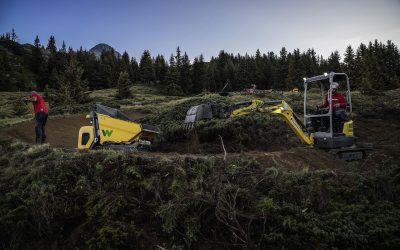 Construction of a bike park in the Swiss Alps – with zero exhaust emissions